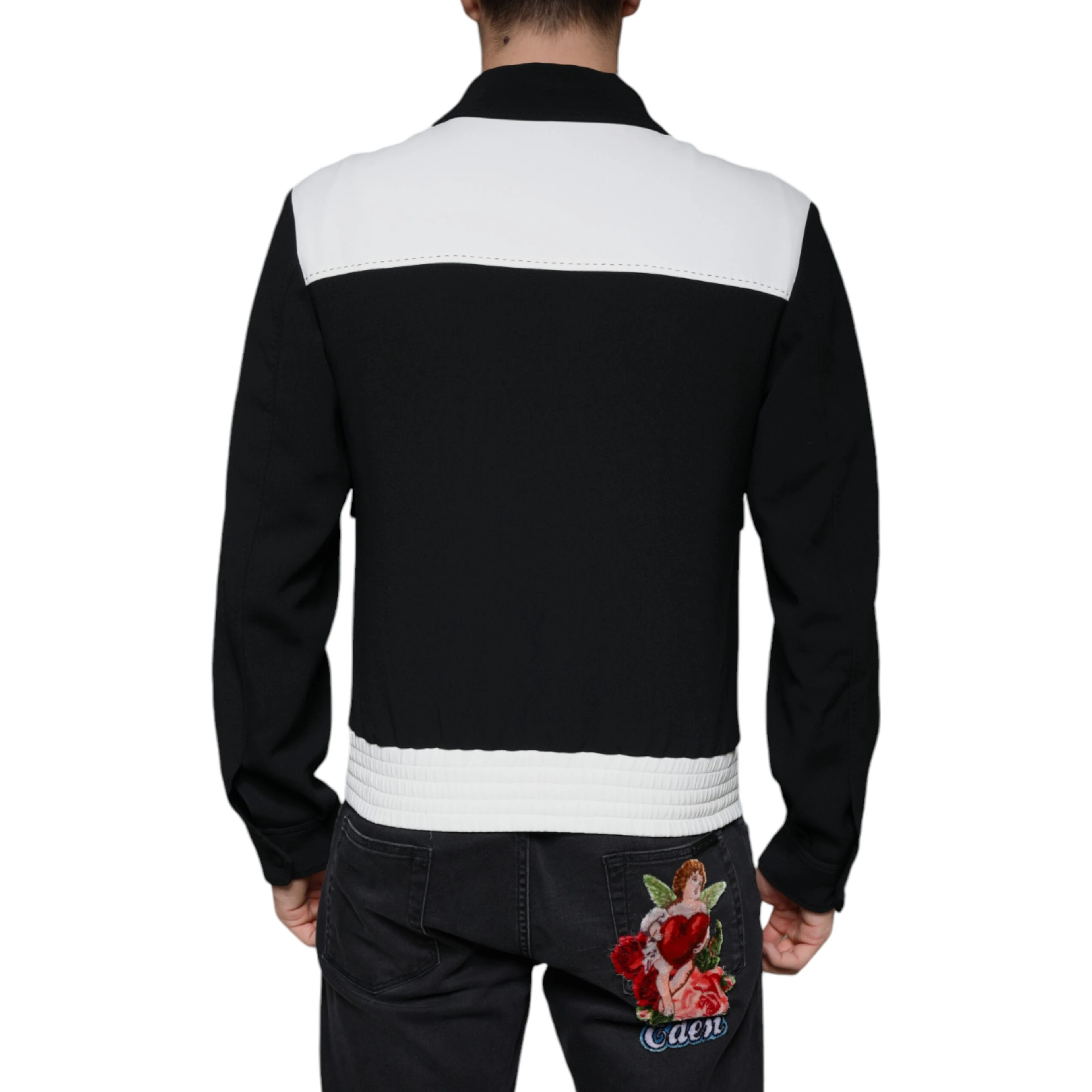 Black White DG Crown Full Zip Blouson Jacket