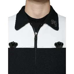 Black White DG Crown Full Zip Blouson Jacket