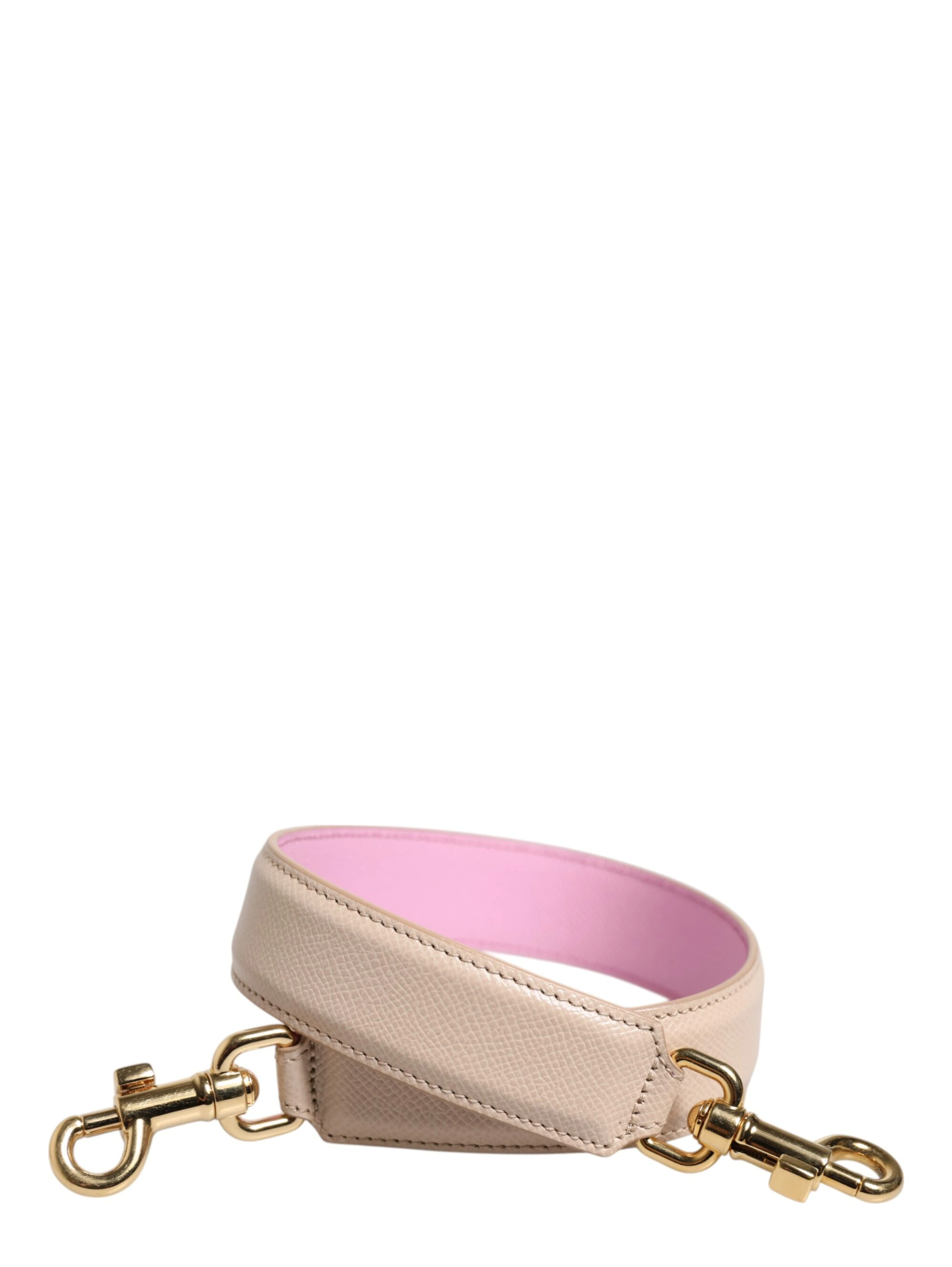 Beige Pink Leather Handbag Accessory Shoulder Strap