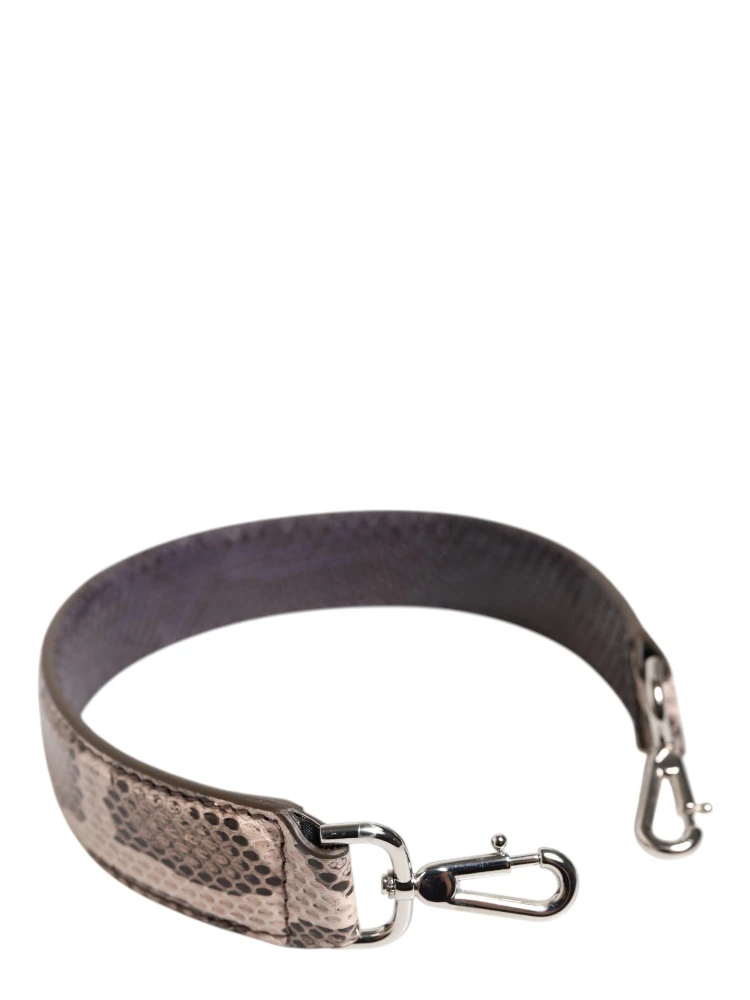 Beige Exotic Leather Handbag Accessory Shoulder Strap