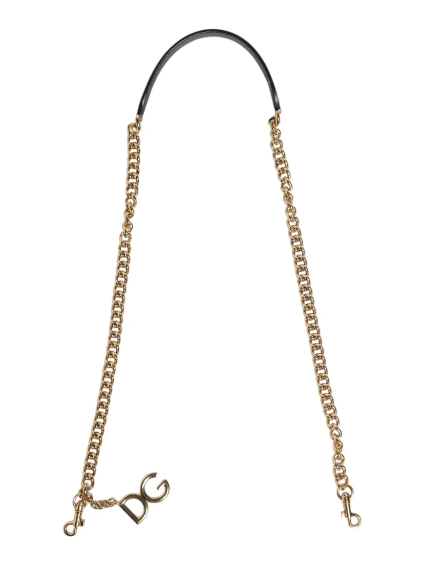 Brown Leopard Gold Brass Chain Accessory Shoulder Strap