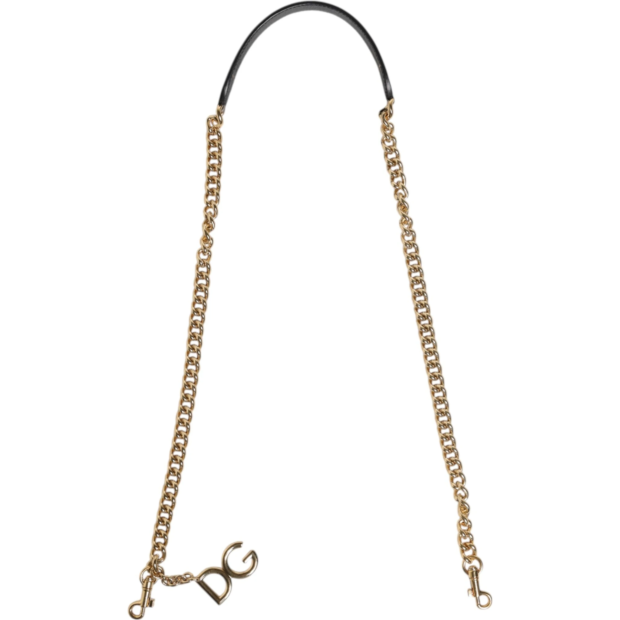 Brown Leopard Gold Brass Chain Accessory Shoulder Strap