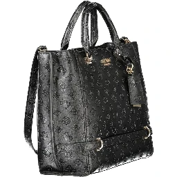 Black Polyethylene Women Handbag