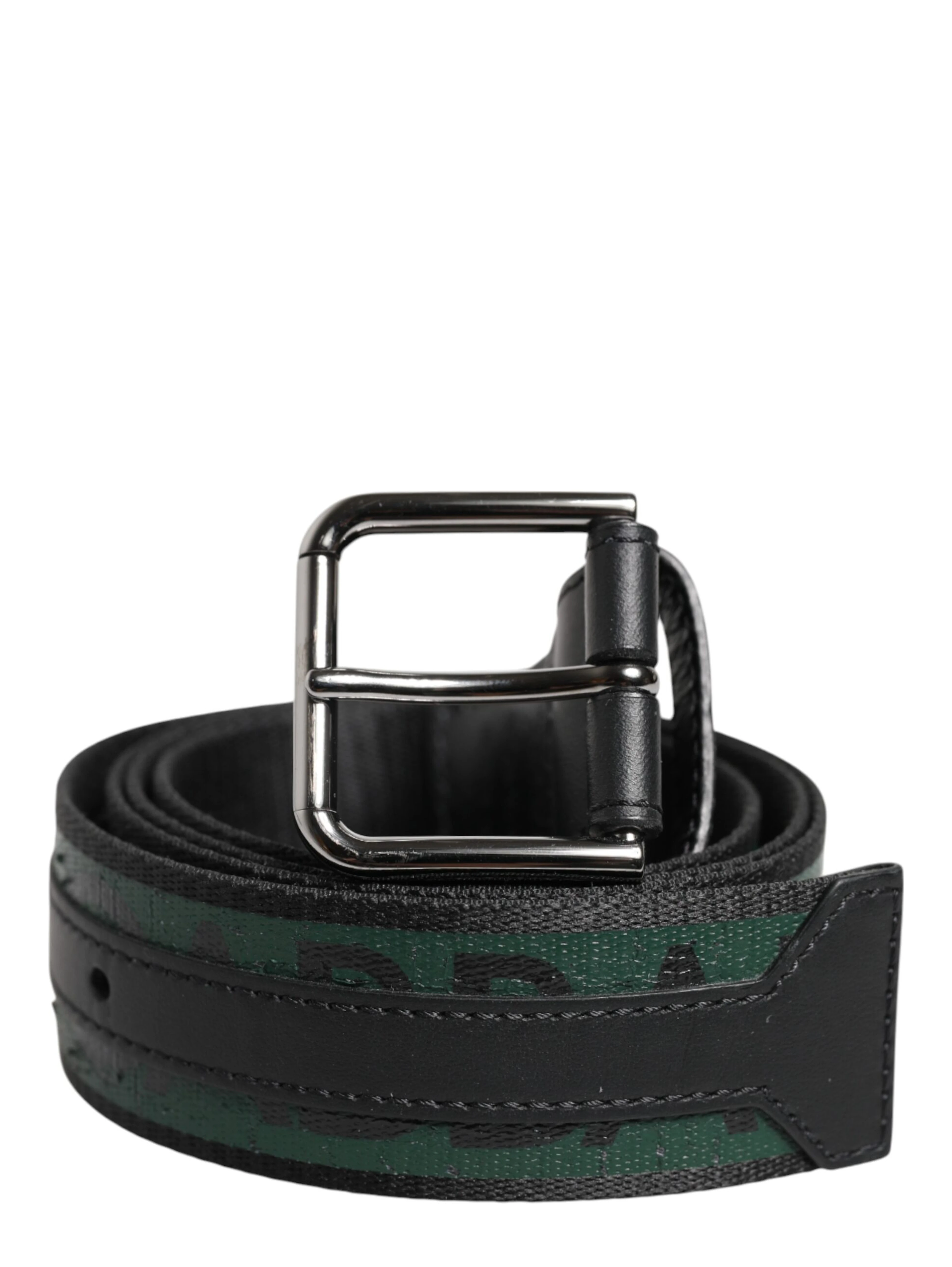 Green Black Polyester DG Logo Buckle Belt
