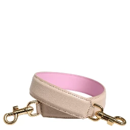 Beige Pink Leather Handbag Accessory Shoulder Strap