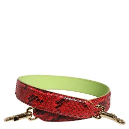 Red Exotic Leather Handbag Accessory Shoulder Strap