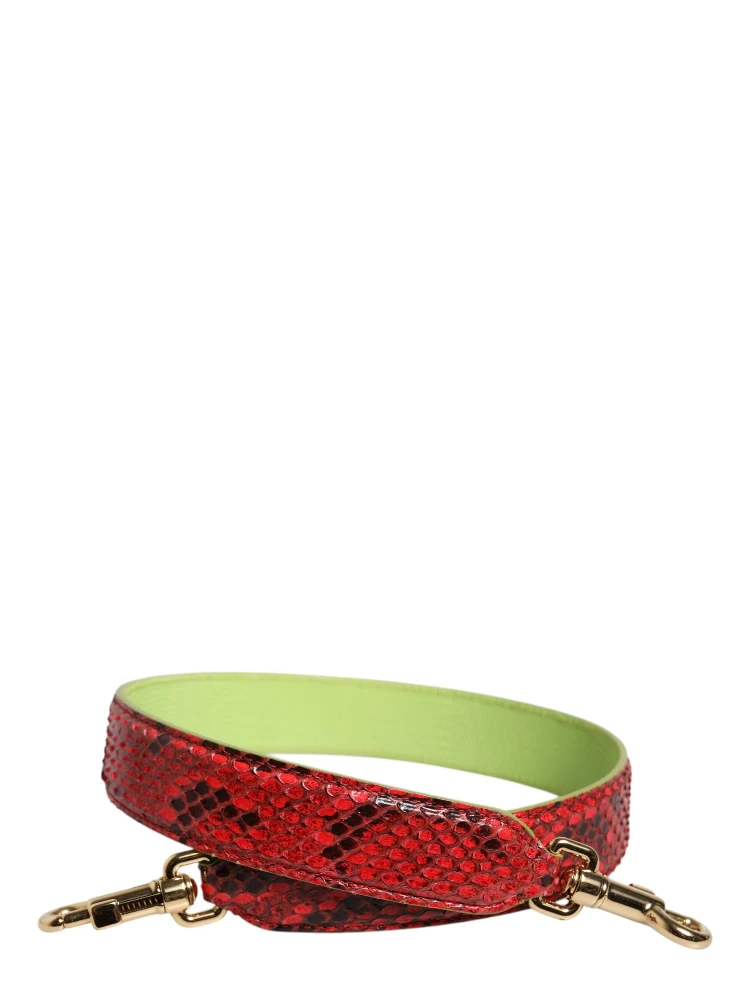 Red Exotic Leather Handbag Accessory Shoulder Strap alternative