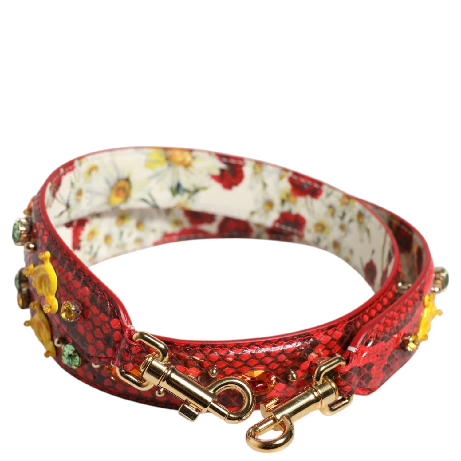 Multicolor Embellished Handbag Accessory Shoulder Strap