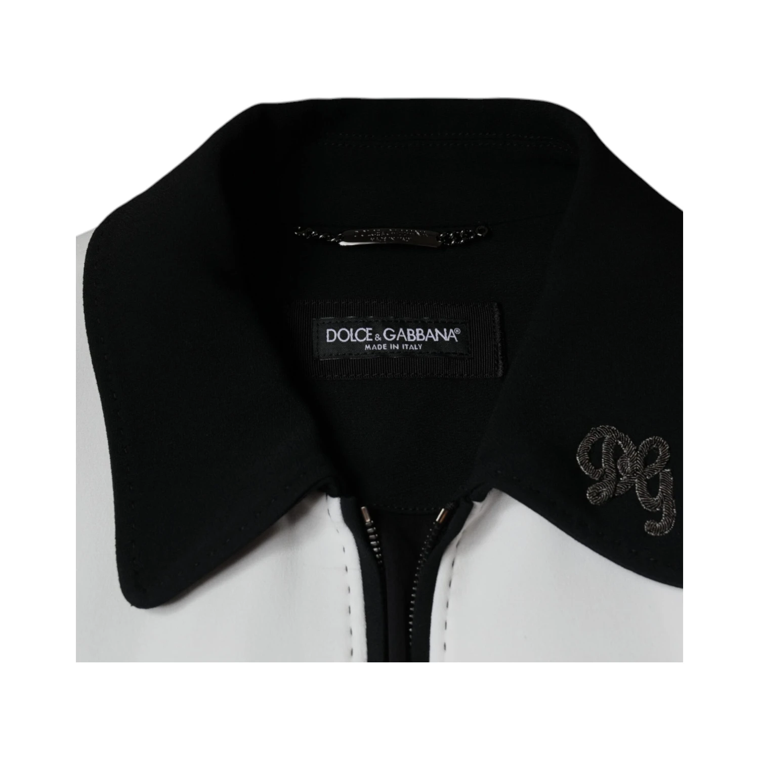 Black White DG Crown Full Zip Blouson Jacket