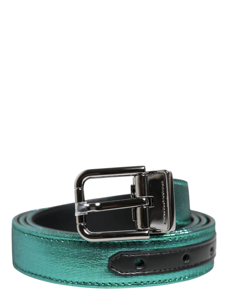 Green Black Polyester Metal Buckle Belt alternative