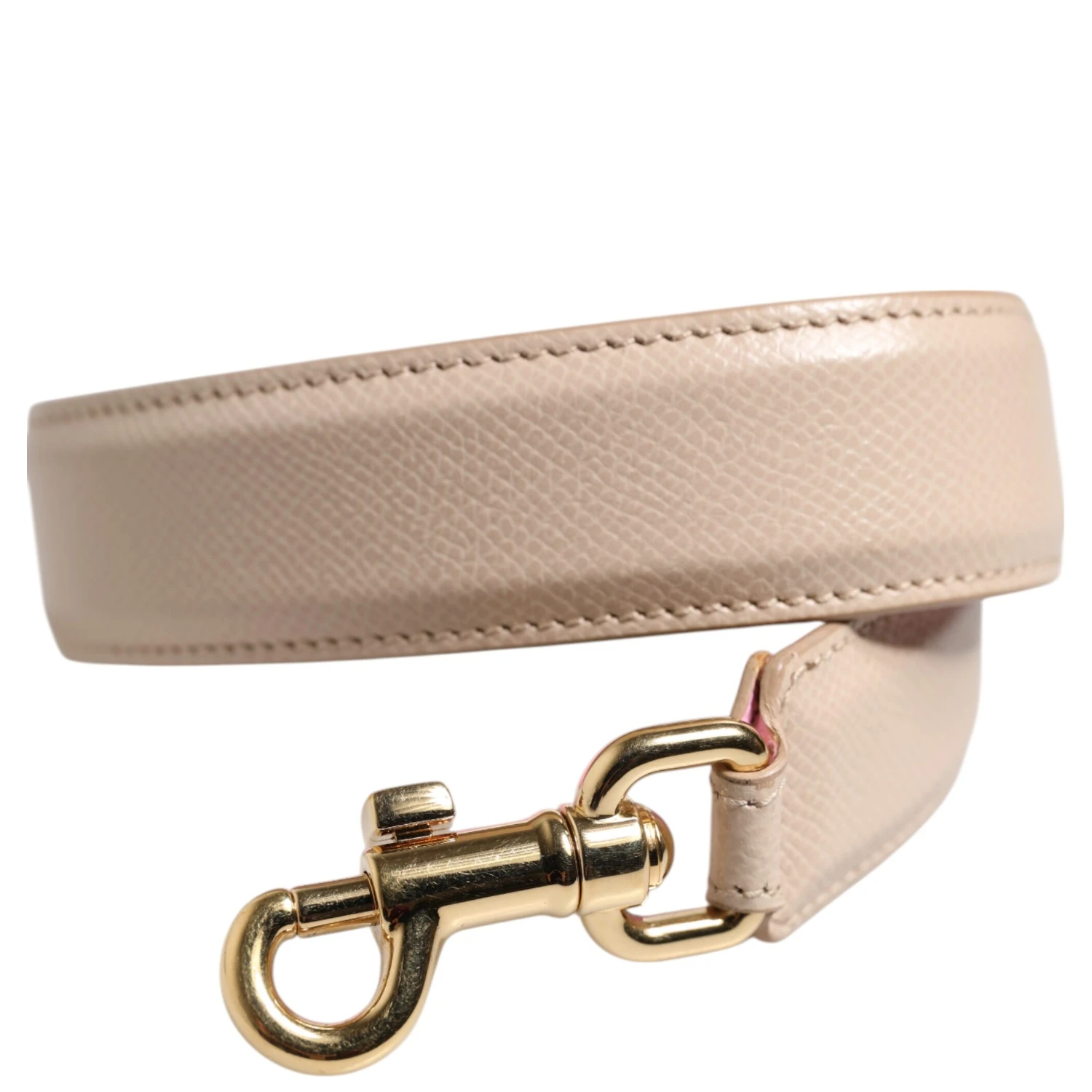 Beige Pink Leather Handbag Accessory Shoulder Strap