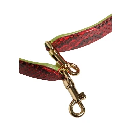 Red Exotic Leather Handbag Accessory Shoulder Strap