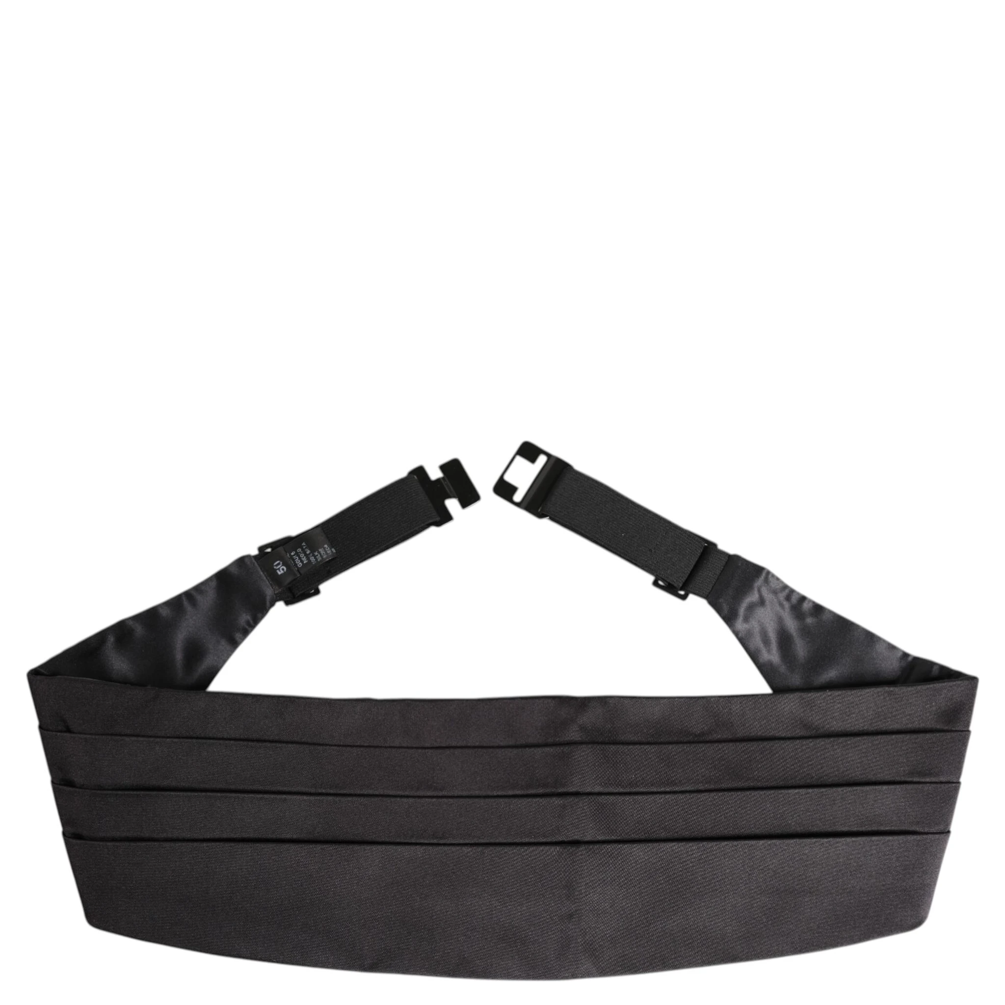Black Men 100% Silk Belt Wide Waist Cummerbund