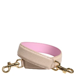 Beige Pink Leather Handbag Accessory Shoulder Strap