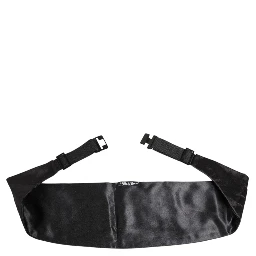 Black Men 100% Silk Belt Wide Waist Cummerbund