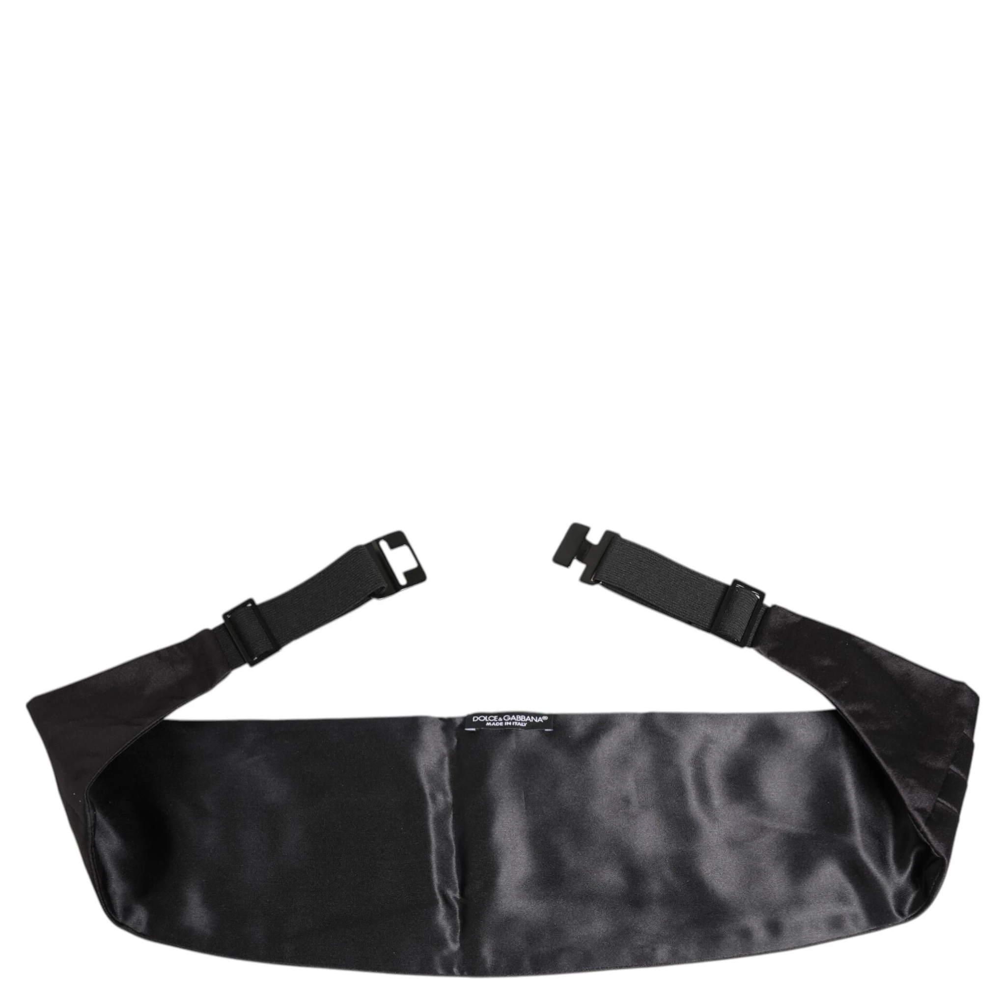 Black Men 100% Silk Belt Wide Waist Cummerbund