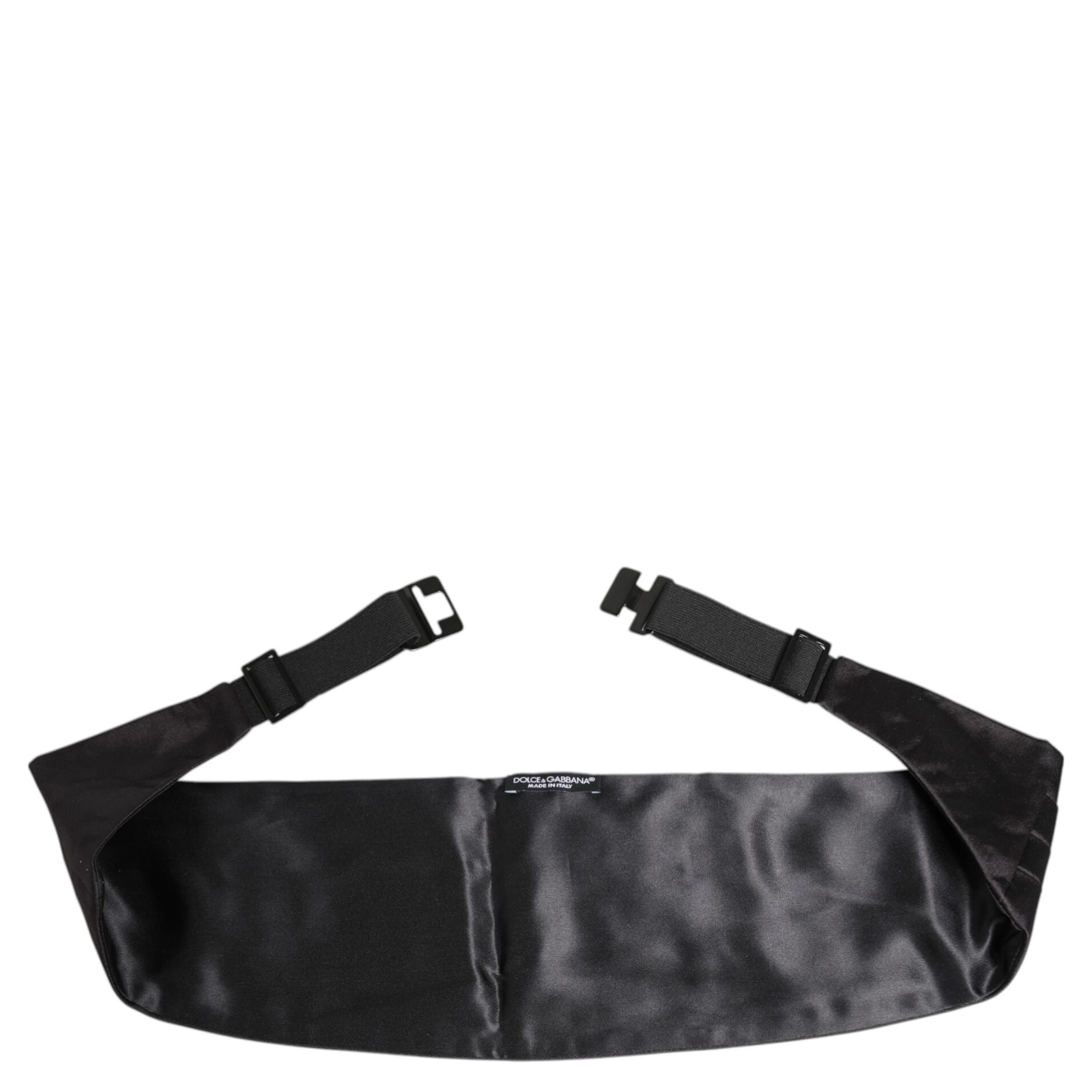Black Men 100% Silk Belt Wide Waist Cummerbund