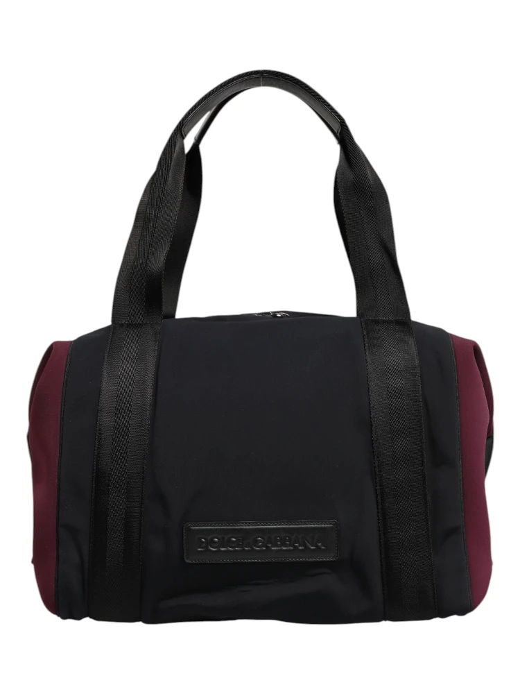 Black Maroon Hand Shoulder Duffel Travel Bag alternative
