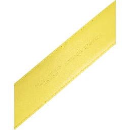 Yellow Green Classic Metal Logo Buckle Belt