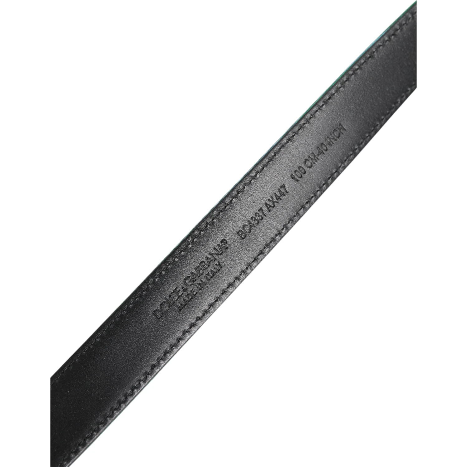 Green Black Polyester Metal Buckle Belt