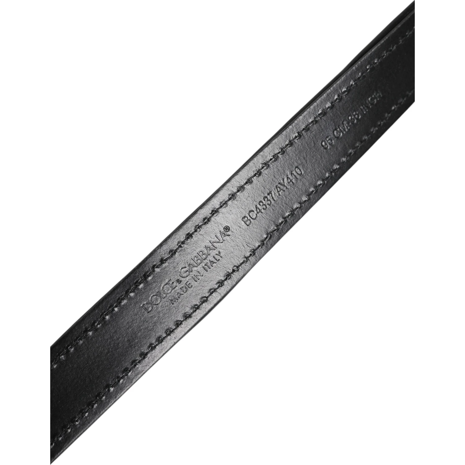 Black Sequin Embellished Metal Buckle Belt