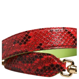 Red Exotic Leather Handbag Accessory Shoulder Strap