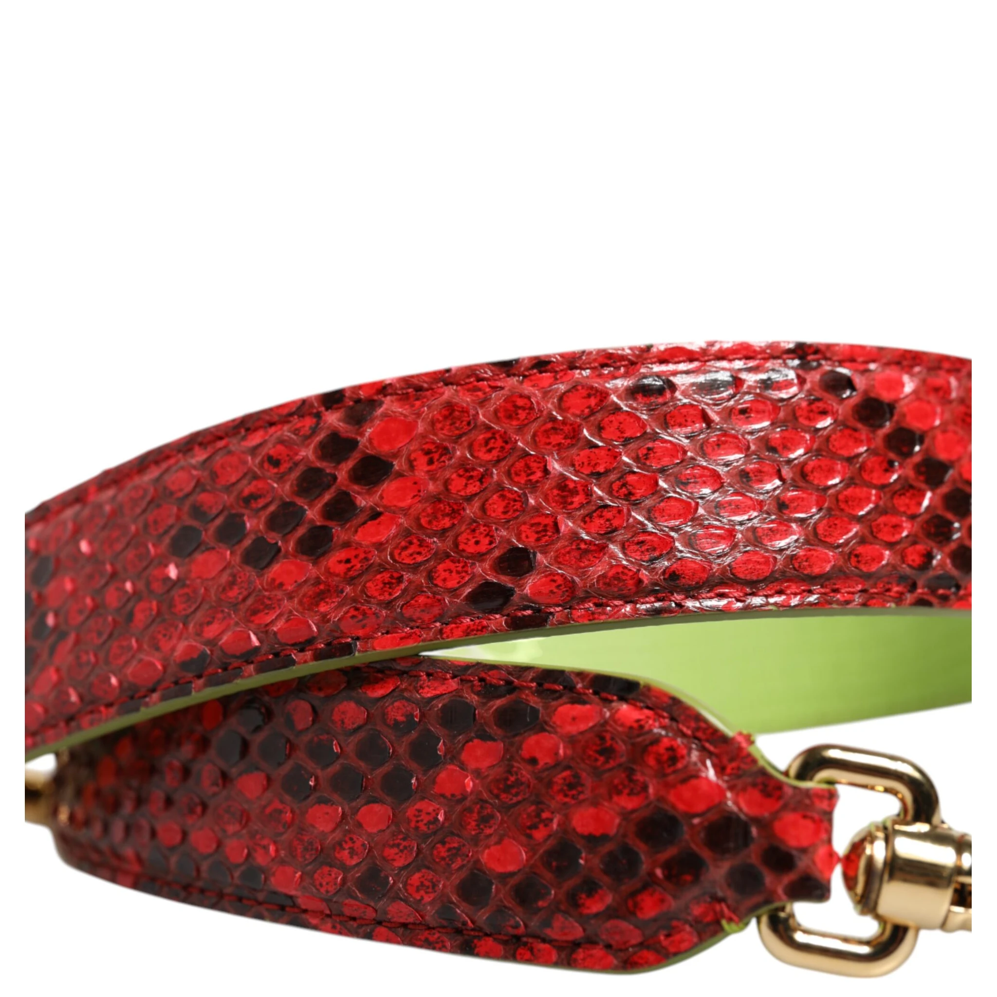 Red Exotic Leather Handbag Accessory Shoulder Strap