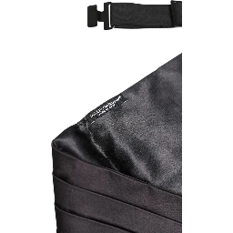 Black Men 100% Silk Belt Wide Waist Cummerbund