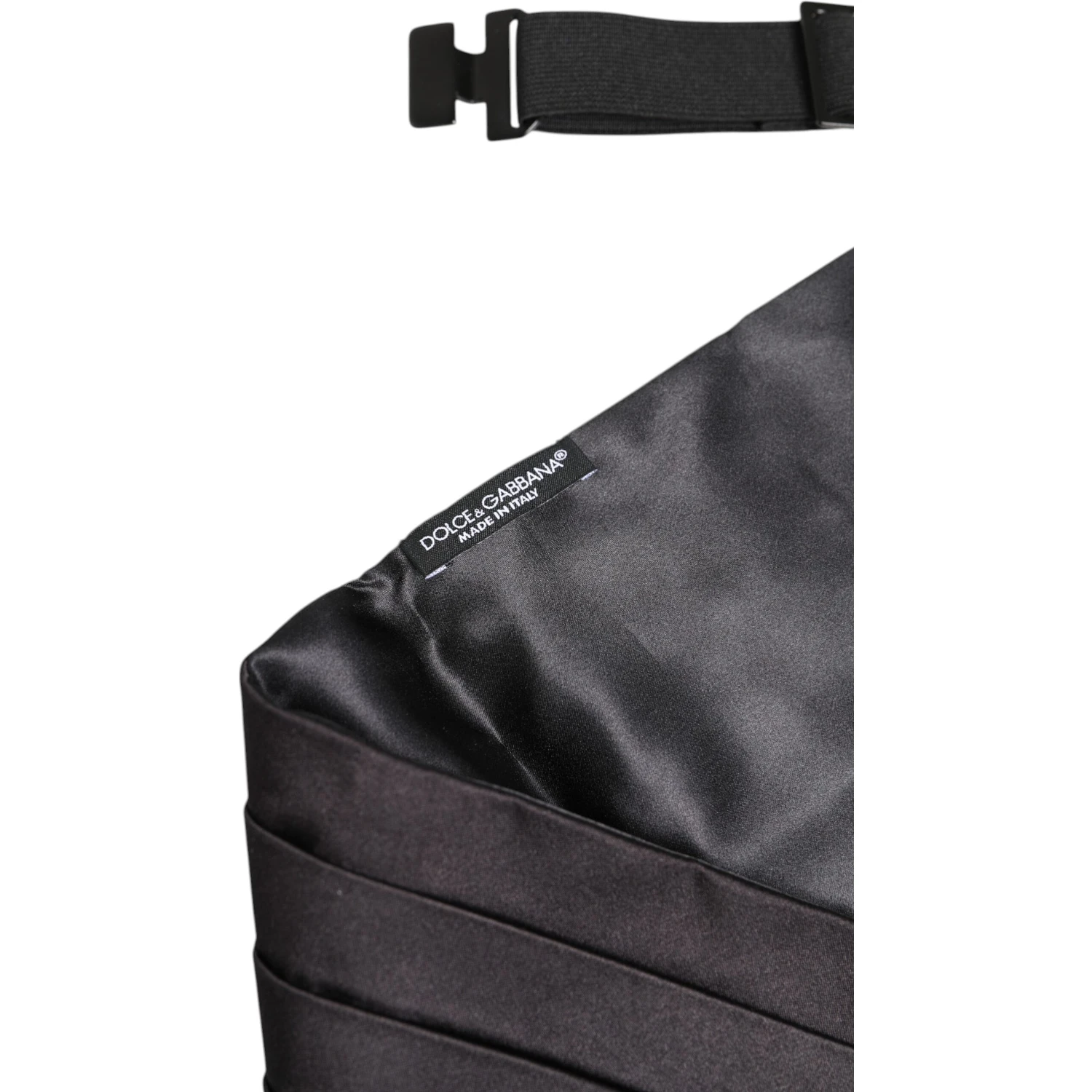 Black Men 100% Silk Belt Wide Waist Cummerbund