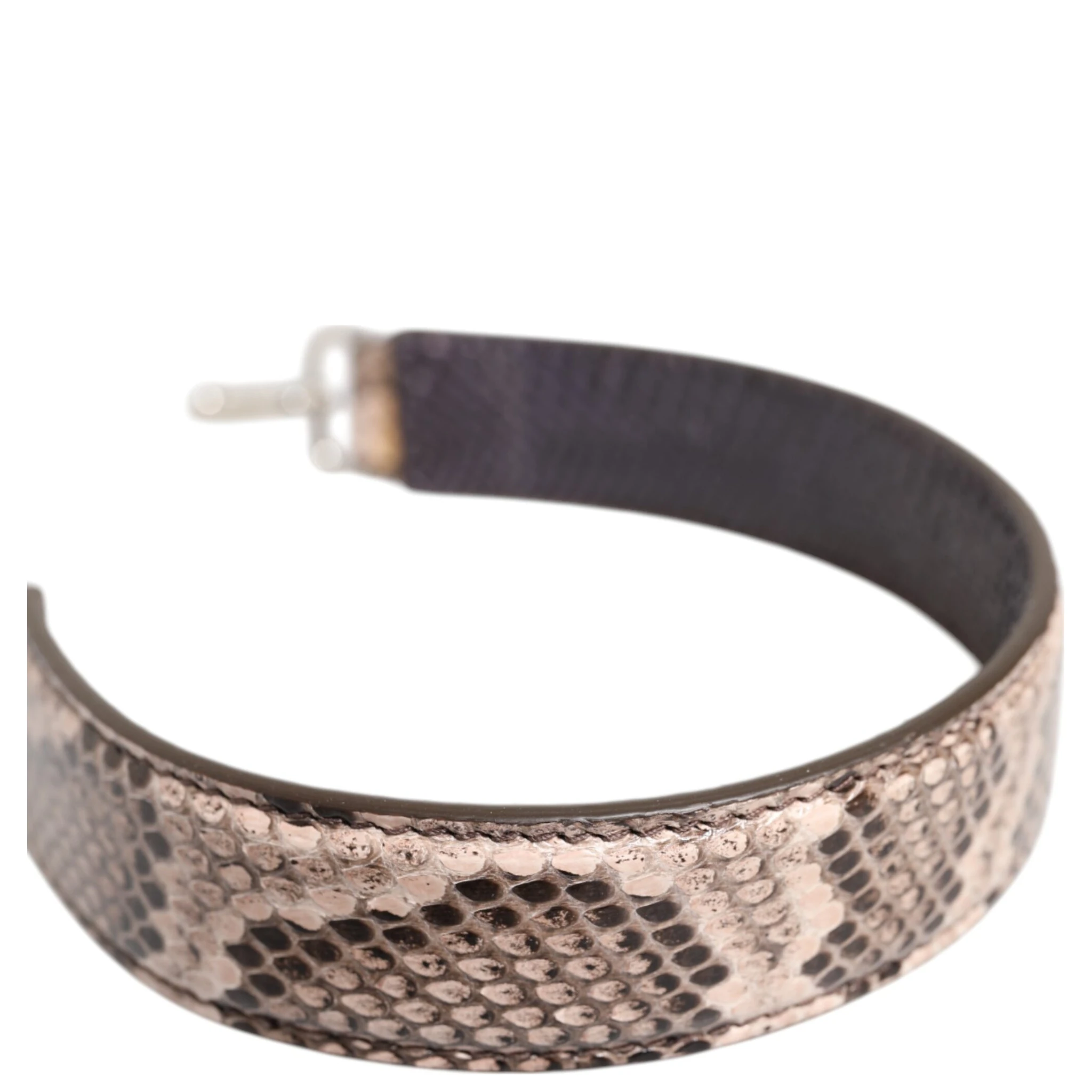 Beige Exotic Leather Handbag Accessory Shoulder Strap