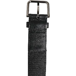 Blue Black Polyester Metal Buckle Belt