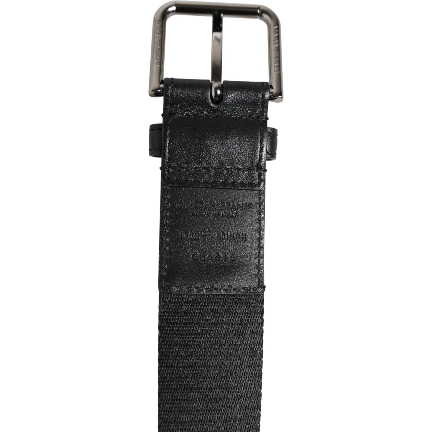 Blue Black Polyester Metal Buckle Belt