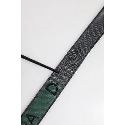 Green Black Polyester DG Logo Buckle Belt