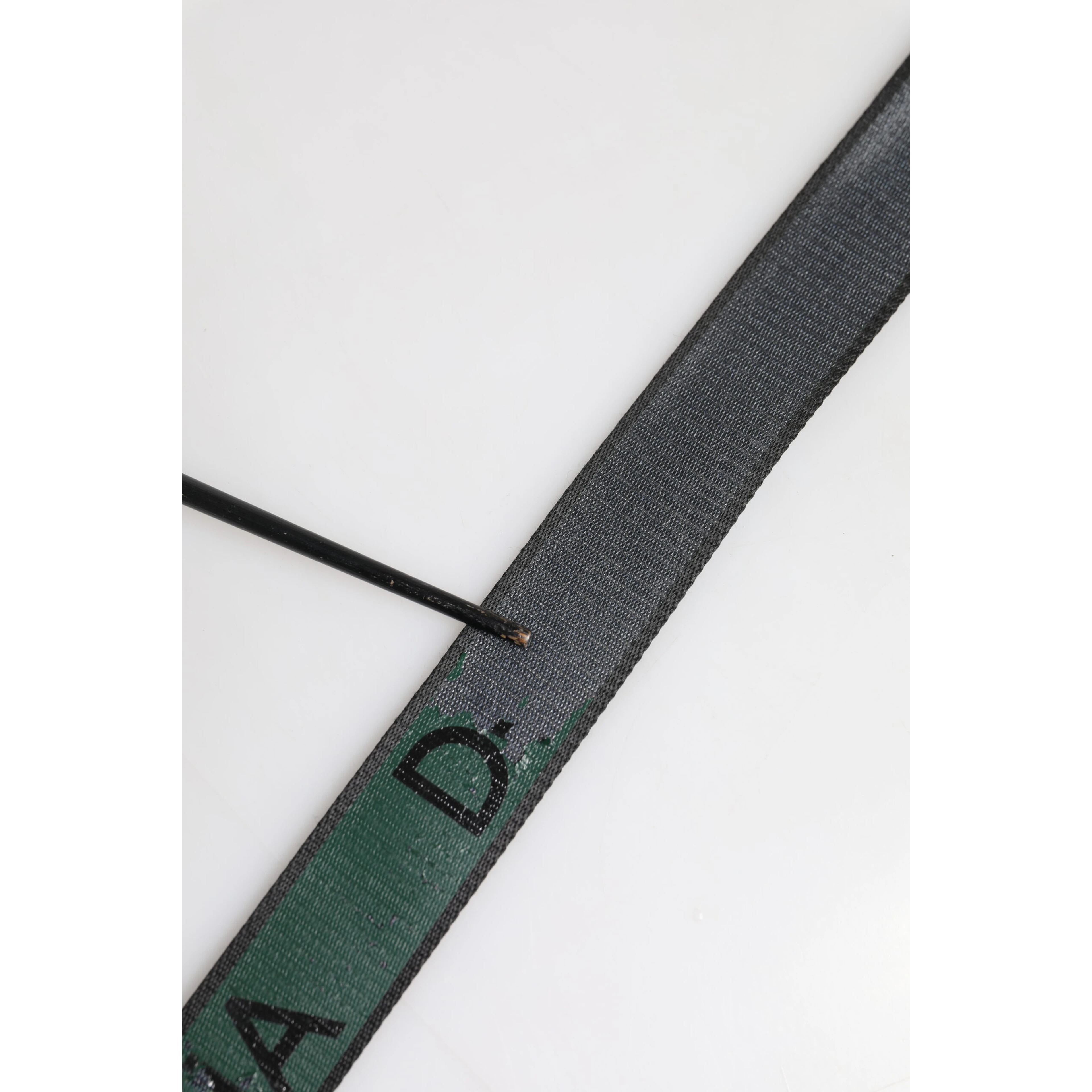 Green Black Polyester DG Logo Buckle Belt