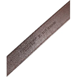 Brown Classic Silver Metal Logo Buckle Belt