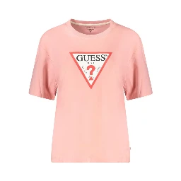 Pink Cotton Women T-Shirt