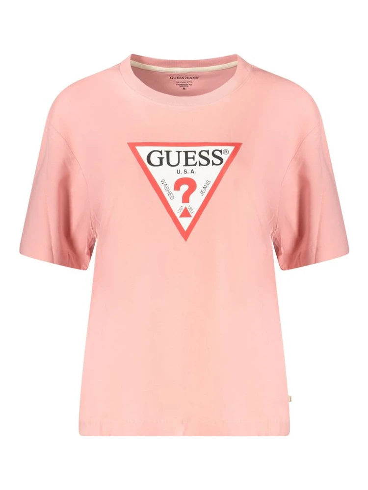 Pink Cotton Women T-Shirt