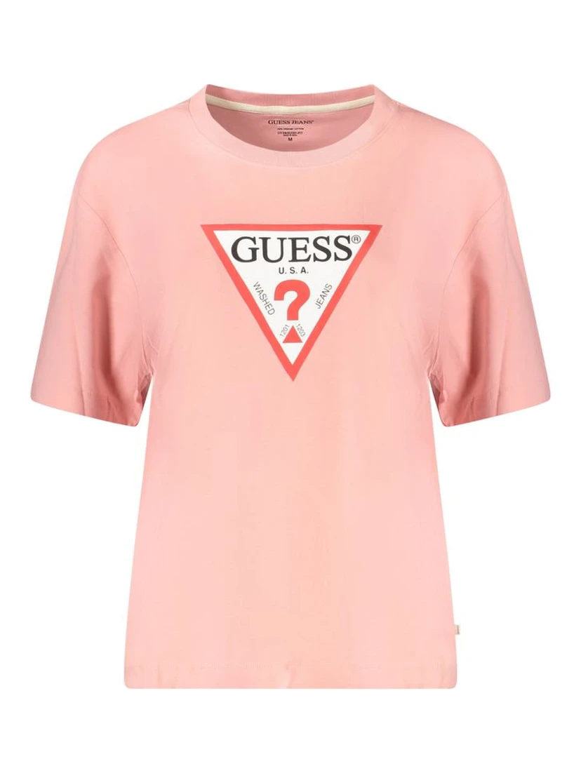 Pink Cotton Women T-Shirt