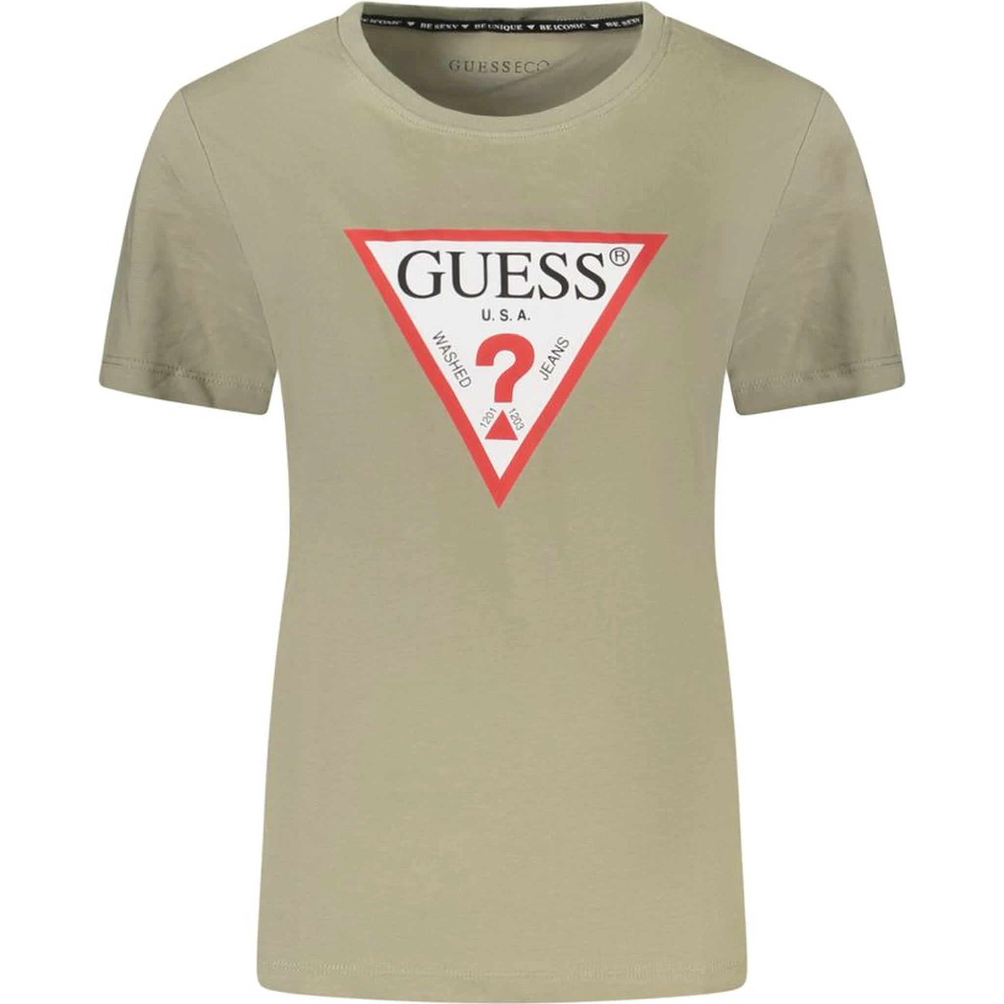 Green Cotton Women T-Shirt