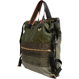 Military Green Patchwork Rucksack Backpack Bag