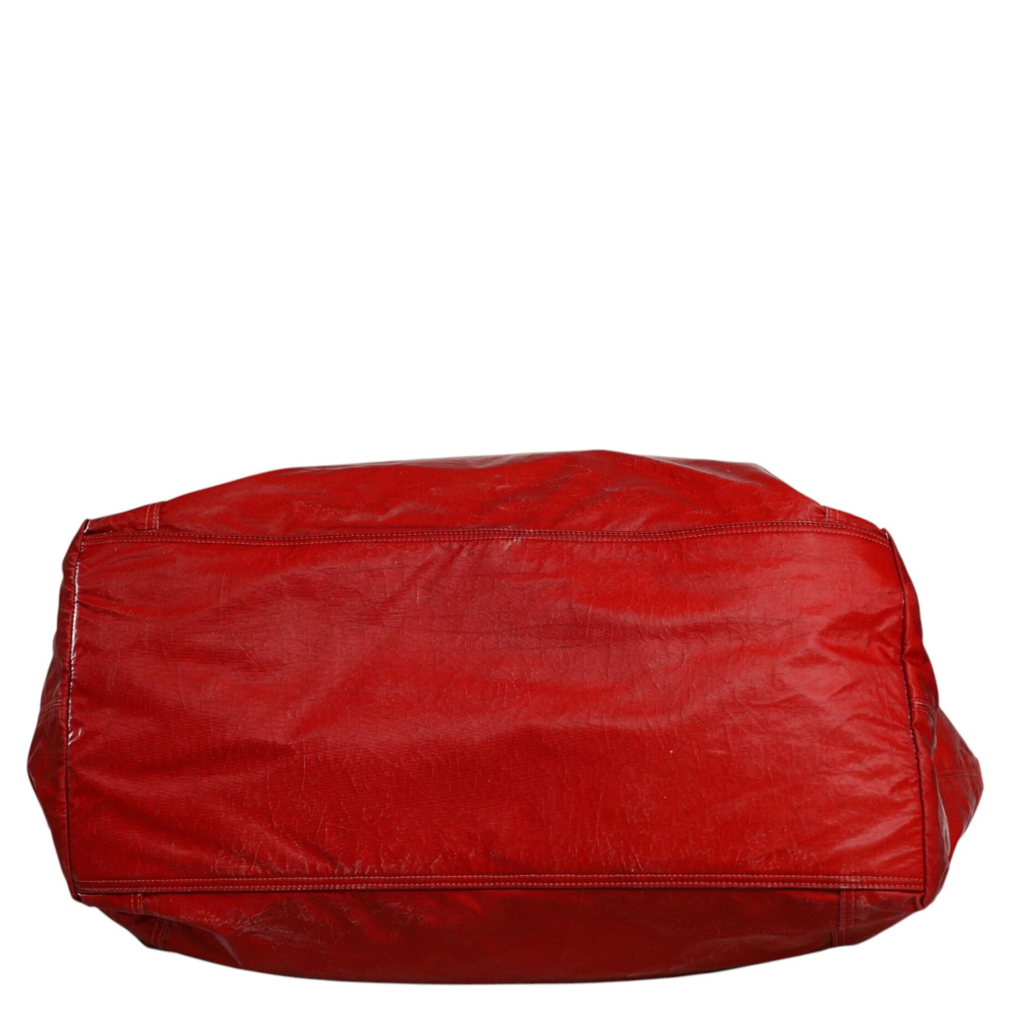 Red Nylon Hand Shoulder Duffel Travel Bag