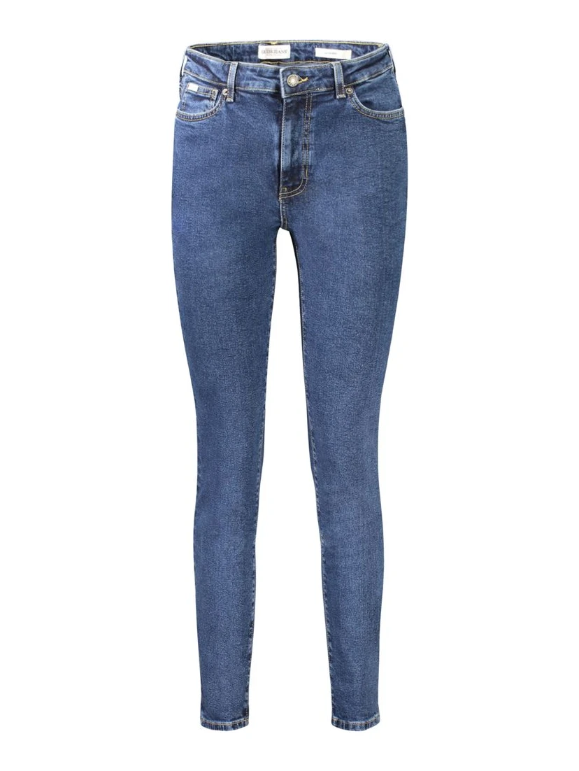Blue Cotton Women Jeans