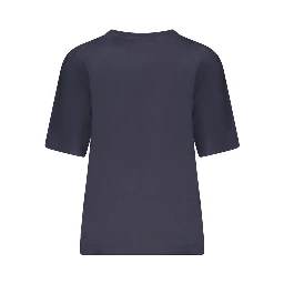 Blue Cotton Women T-Shirt