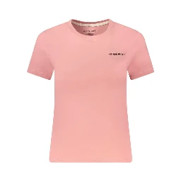 Pink Cotton Women T-Shirt