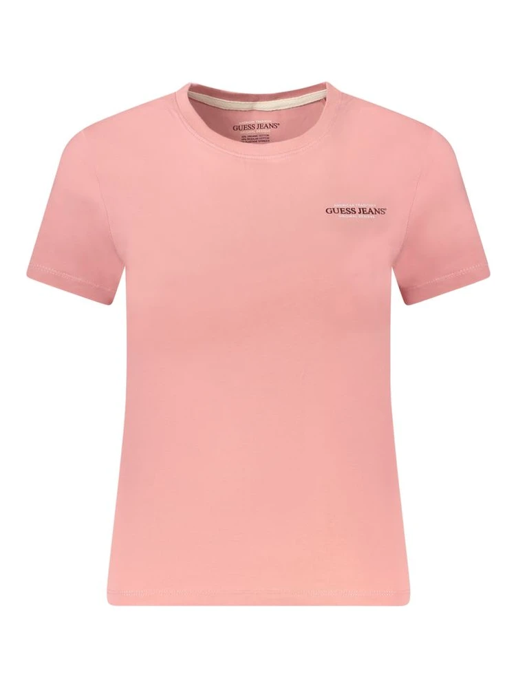 Pink Cotton Women T-Shirt