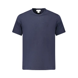 Blue Cotton Men T-Shirt