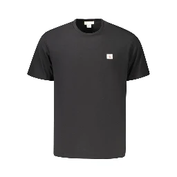 Black Cotton Men T-Shirt