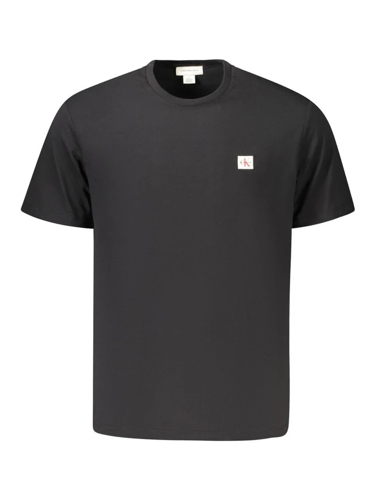 Black Cotton Men T-Shirt