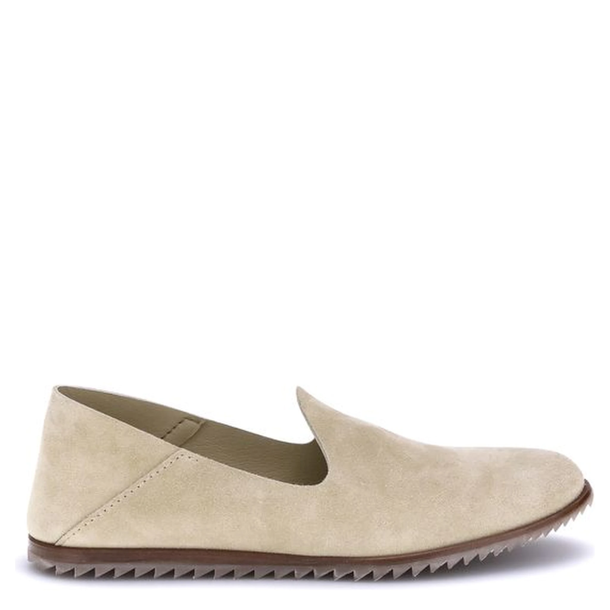Beige Calf Leather Bos Taurus Slip-On Loafers