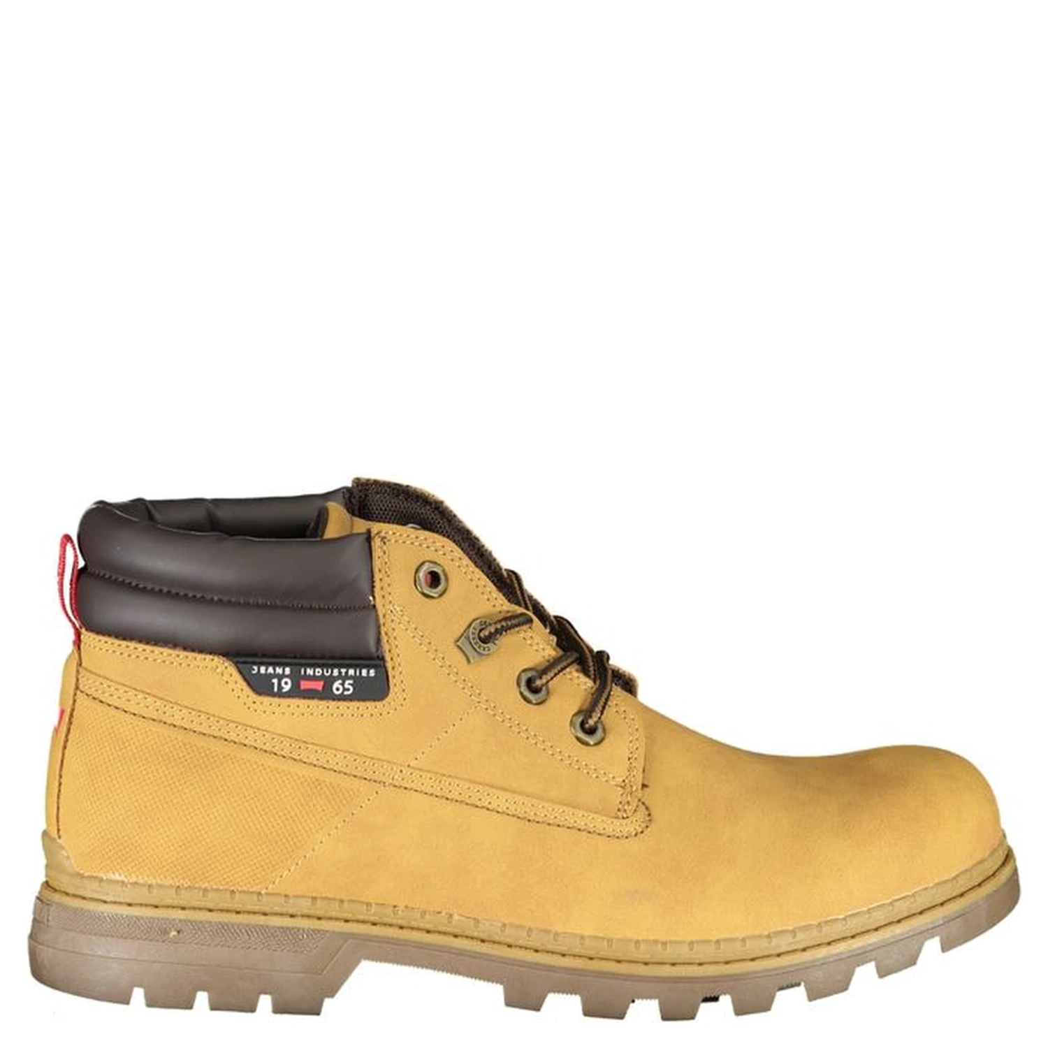 Yellow Polyester Men Boot
